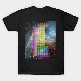 Starfield Periodic Table with 118 Element Names T-Shirt